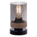 JUST LIGHT. 11310-18 - Настолна лампа PASQUAL 1xE27/40W/230V черен/каучуково дърво