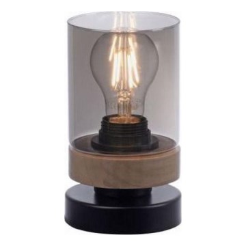 JUST LIGHT. 11310-18 - Настолна лампа PASQUAL 1xE27/40W/230V черен/каучуково дърво