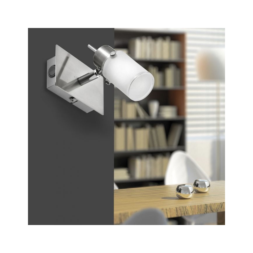JUST LIGHT. 11931-55 - LED Стенен спот MAX 1xGU10/4W/230V матов хром