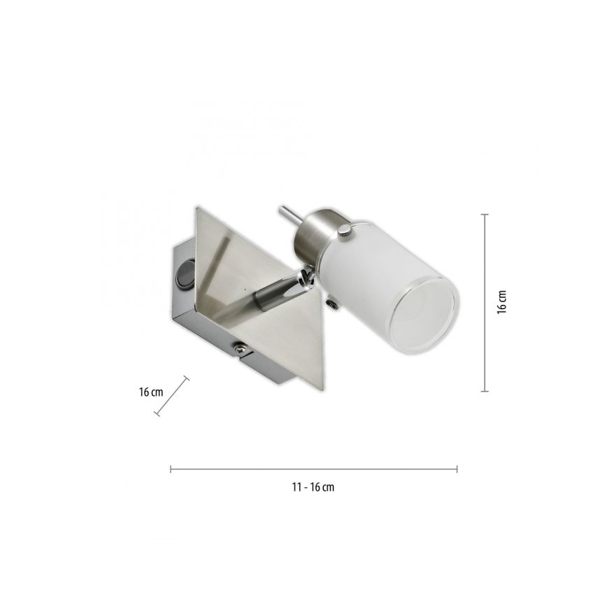 JUST LIGHT. 11931-55 - LED Стенен спот MAX 1xGU10/4W/230V матов хром