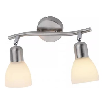 JUST LIGHT. 11952-55 - Спот осветително тяло KARO 2xE14/40W/230V матов хром