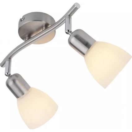 JUST LIGHT. 11952-55 - Спот осветително тяло KARO 2xE14/40W/230V матов хром