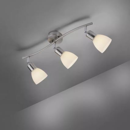 JUST LIGHT. 11953-55 - Точково осветително тяло KARO 3xE14/40W/230V матов хром