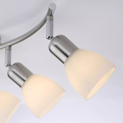 JUST LIGHT. 11953-55 - Точково осветително тяло KARO 3xE14/40W/230V матов хром