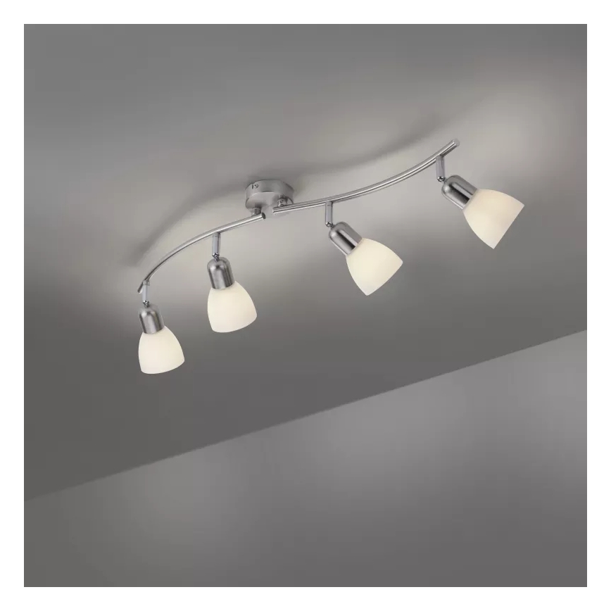JUST LIGHT. 11954-55 - Точково осветително тяло KARO 4xE14/40W/230V матов хром