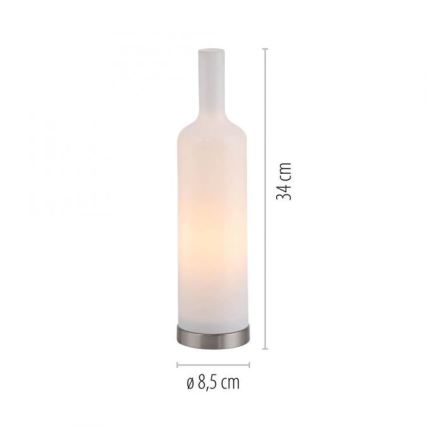 JUST LIGHT. 14006-16 - Настолна лампа BOTTLE 1xE14/25W/230V бяла