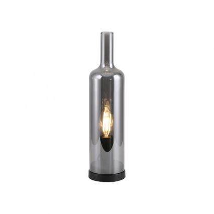 JUST LIGHT. 14006-25 - Настолна лампа BOTTLE 1xE14/25W/230V черна/опушена