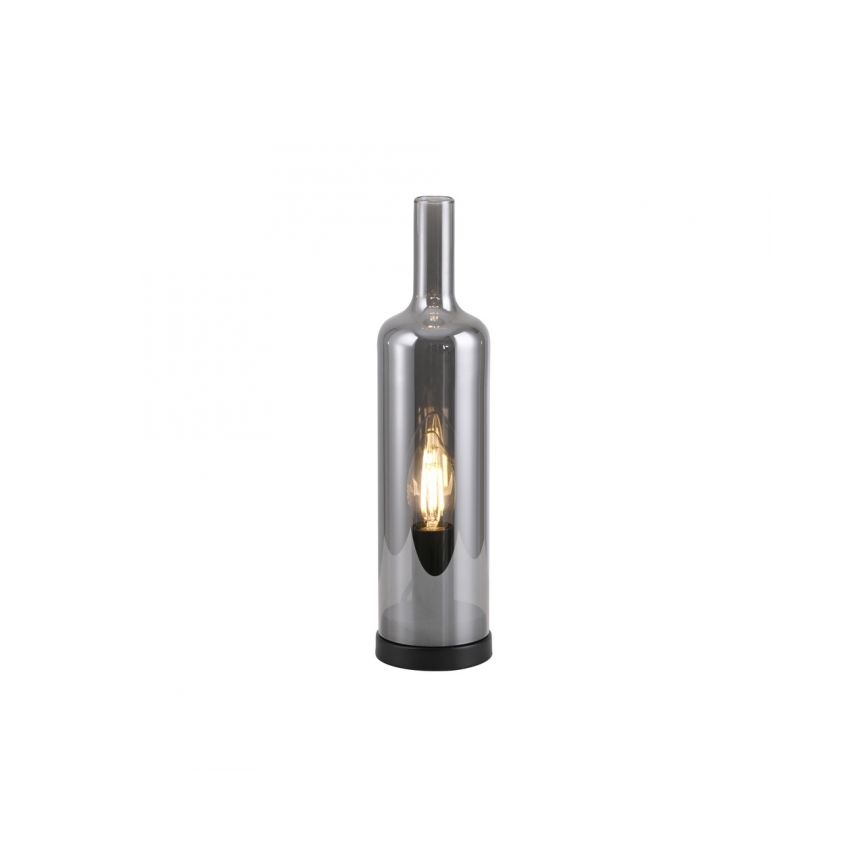 JUST LIGHT. 14006-25 - Настолна лампа BOTTLE 1xE14/25W/230V черна/опушена