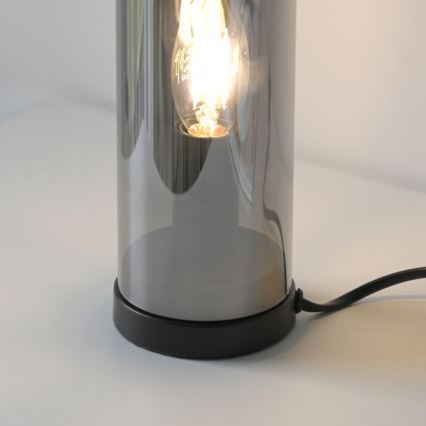 JUST LIGHT. 14006-25 - Настолна лампа BOTTLE 1xE14/25W/230V черна/опушена