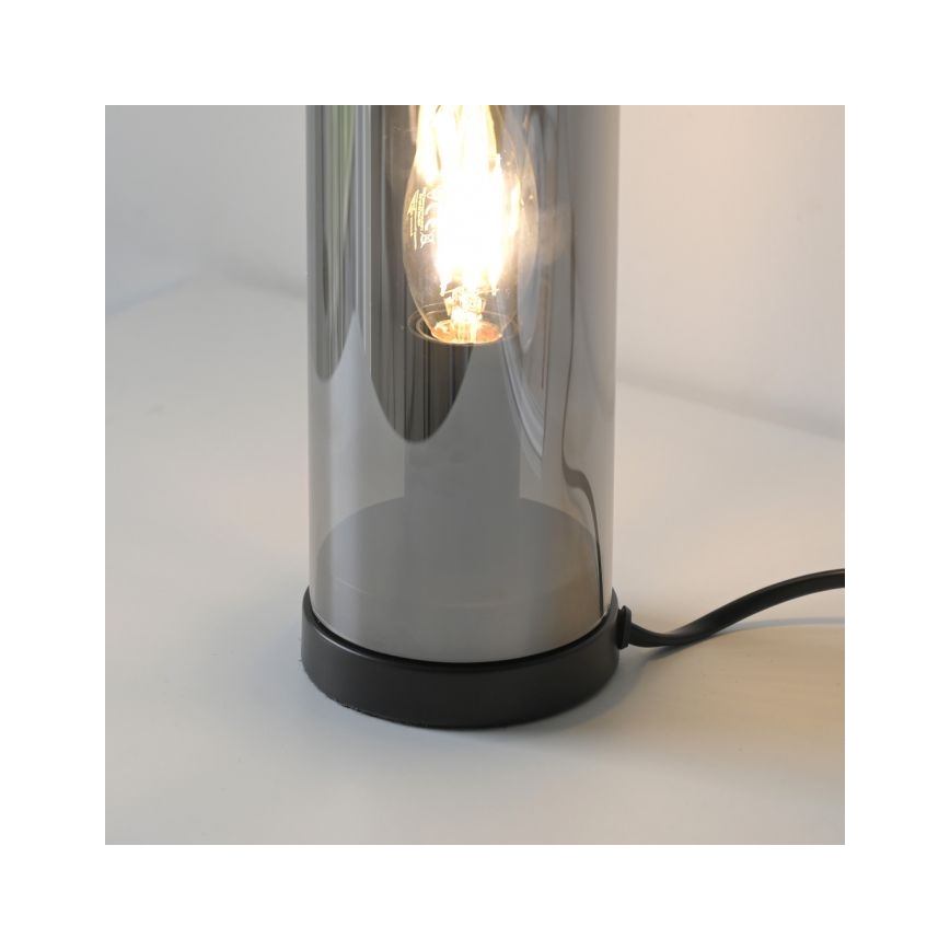 JUST LIGHT. 14006-25 - Настолна лампа BOTTLE 1xE14/25W/230V черна/опушена