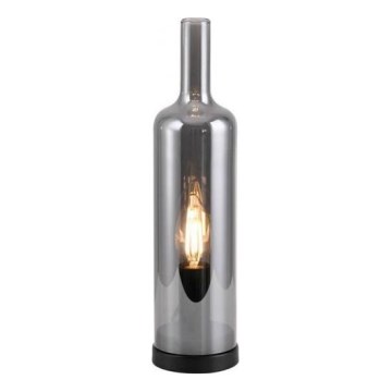 JUST LIGHT. 14006-25 - Настолна лампа BOTTLE 1xE14/25W/230V черна/опушена
