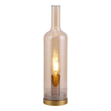 JUST LIGHT. 14006-27 - Настолна лампа BOTTLE 1xE14/25W/230V бежова/опушена