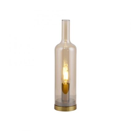 JUST LIGHT. 14006-27 - Настолна лампа BOTTLE 1xE14/25W/230V бежова/опушена