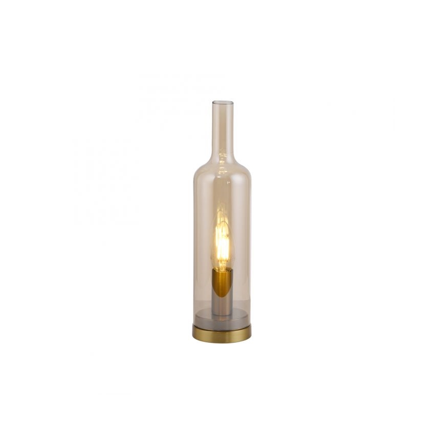 JUST LIGHT. 14006-27 - Настолна лампа BOTTLE 1xE14/25W/230V бежова/опушена