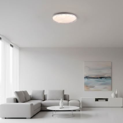 JUST LIGHT. 14008-16 - Димируемо таванно осветително тяло ART PLAFO LED/20W/230V 2700-6500K Ø 38 см бяло + дистанционно управление