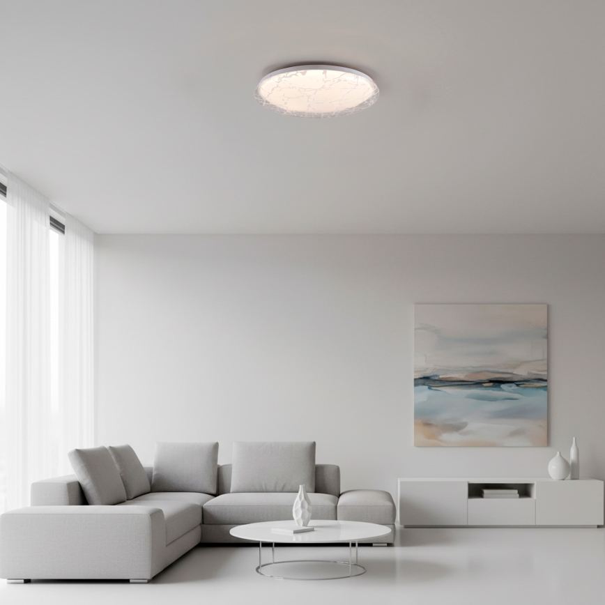 JUST LIGHT. 14008-16 - Димируемо таванно осветително тяло ART PLAFO LED/20W/230V 2700-6500K Ø 38 см бяло + дистанционно управление