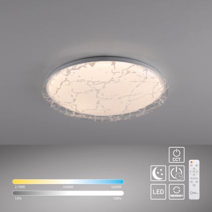 JUST LIGHT. 14008-16 - Димируемо таванно осветително тяло ART PLAFO LED/20W/230V 2700-6500K Ø 38 см бяло + дистанционно управление