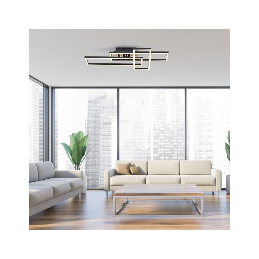 JUST LIGHT. 14051-79 - LED плафон AKUSTIKA LED/20,5W/230V дъб/черно