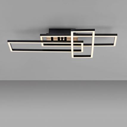 JUST LIGHT. 14051-79 - LED плафон AKUSTIKA LED/20,5W/230V дъб/черно
