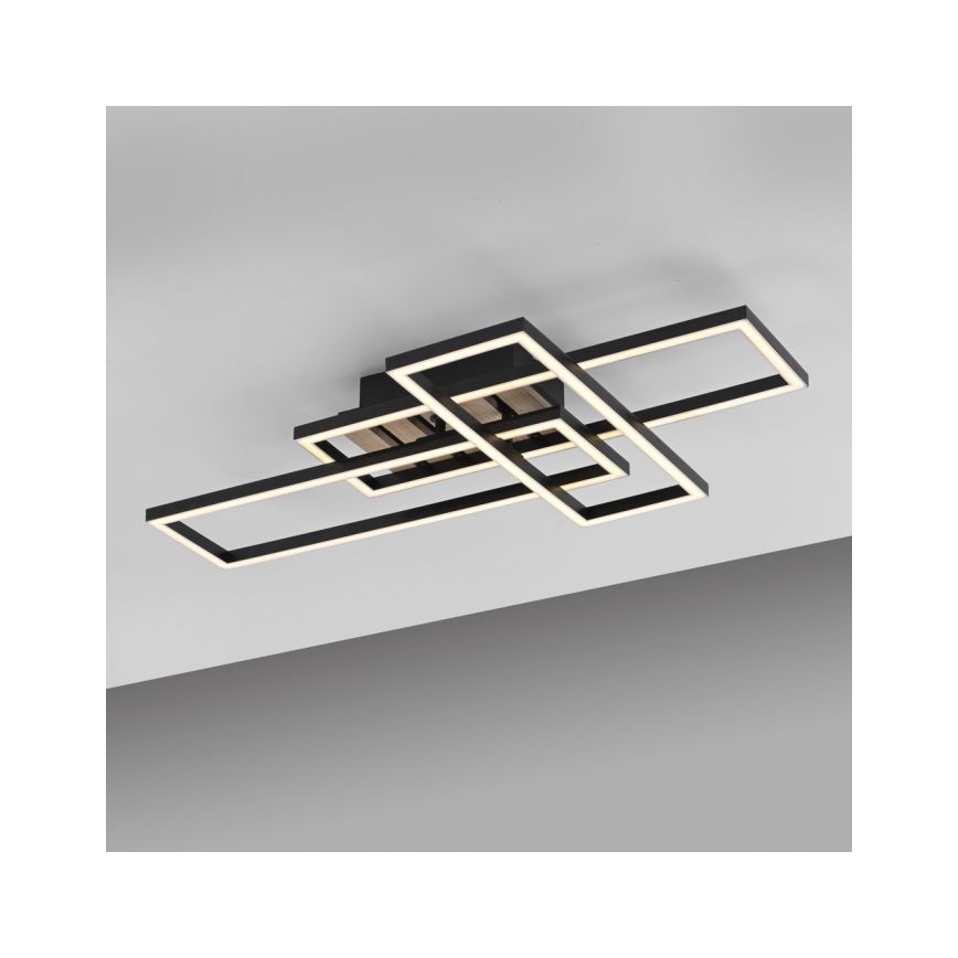 JUST LIGHT. 14051-79 - LED плафон AKUSTIKA LED/20,5W/230V дъб/черно