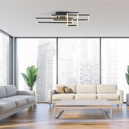 JUST LIGHT. 14051-79 - LED плафон AKUSTIKA LED/20,5W/230V дъб/черно