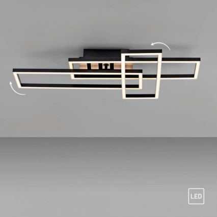 JUST LIGHT. 14051-79 - LED плафон AKUSTIKA LED/20,5W/230V дъб/черно