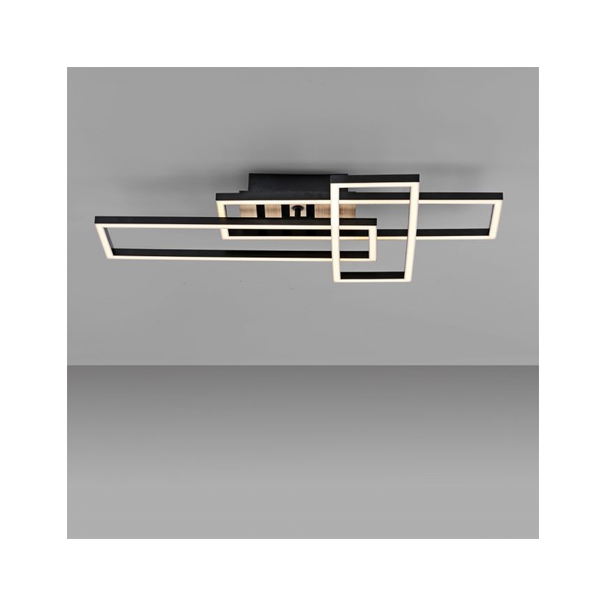 JUST LIGHT. 14051-79 - LED плафон AKUSTIKA LED/20,5W/230V дъб/черно