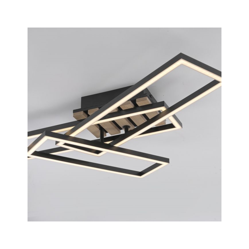 JUST LIGHT. 14051-79 - LED плафон AKUSTIKA LED/20,5W/230V дъб/черно