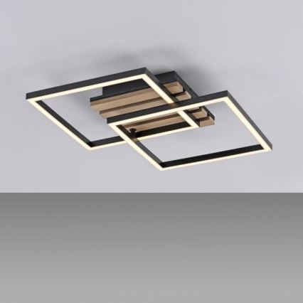 JUST LIGHT. 14053-79 - LED таванно осветително тяло AKUSTIKA LED/15W/230V дъб/черно