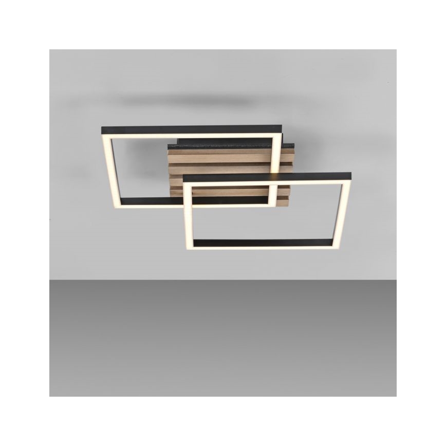 JUST LIGHT. 14053-79 - LED таванно осветително тяло AKUSTIKA LED/15W/230V дъб/черно