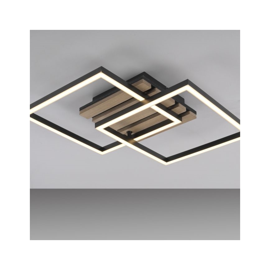 JUST LIGHT. 14053-79 - LED таванно осветително тяло AKUSTIKA LED/15W/230V дъб/черно