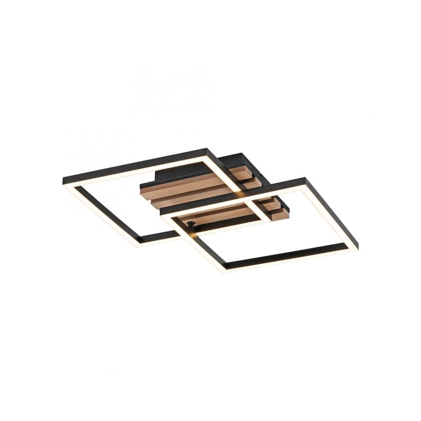 JUST LIGHT. 14053-79 - LED таванно осветително тяло AKUSTIKA LED/15W/230V дъб/черно