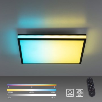 JUST LIGHT. 14110-18 - LED RGBW Димируем плафон MARIO BLACK LED/19,5W/230V 2700-5000K + дистанционно управление