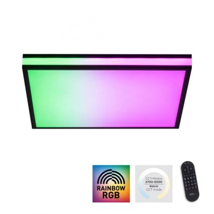 JUST LIGHT. 14110-18 - LED RGBW Димируем плафон MARIO BLACK LED/19,5W/230V 2700-5000K + дистанционно управление