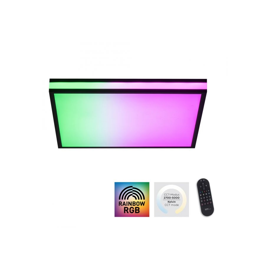 JUST LIGHT. 14110-18 - LED RGBW Димируем плафон MARIO BLACK LED/19,5W/230V 2700-5000K + дистанционно управление