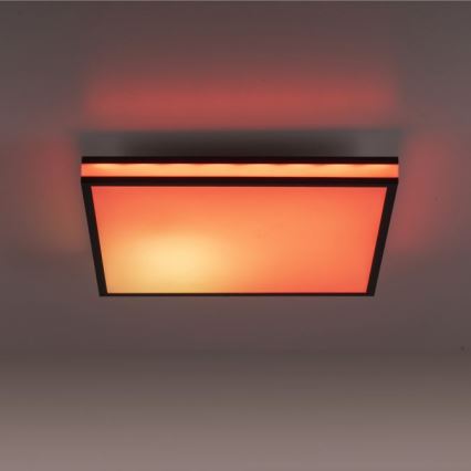JUST LIGHT. 14110-18 - LED RGBW Димируем плафон MARIO BLACK LED/19,5W/230V 2700-5000K + дистанционно управление