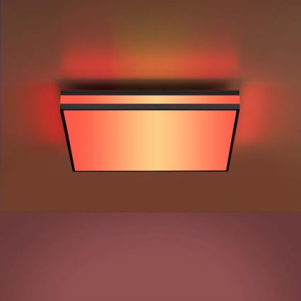 JUST LIGHT. 14110-18 - LED RGBW Димируем плафон MARIO BLACK LED/19,5W/230V 2700-5000K + дистанционно управление