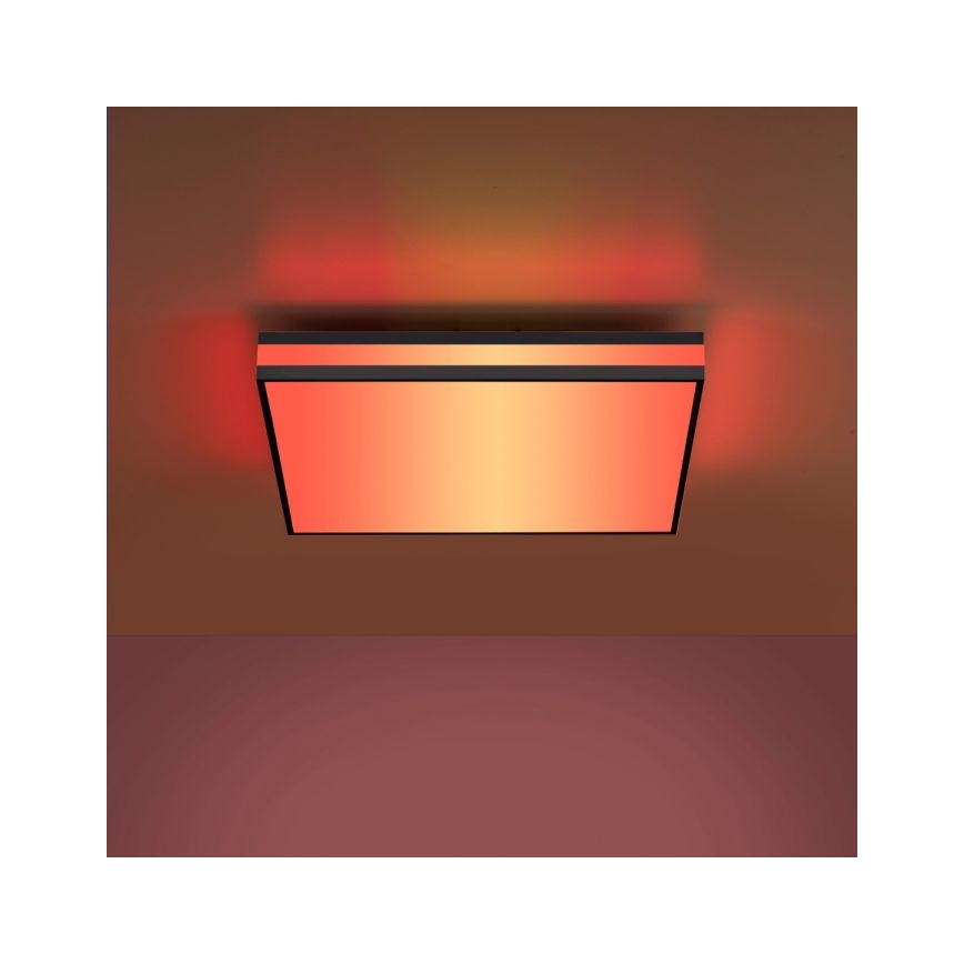 JUST LIGHT. 14110-18 - LED RGBW Димируем плафон MARIO BLACK LED/19,5W/230V 2700-5000K + дистанционно управление