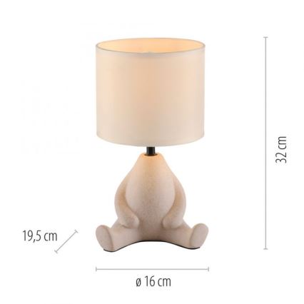 JUST LIGHT. 14190-39 - Настолна лампа TED 1xE27/25W/230V бежова