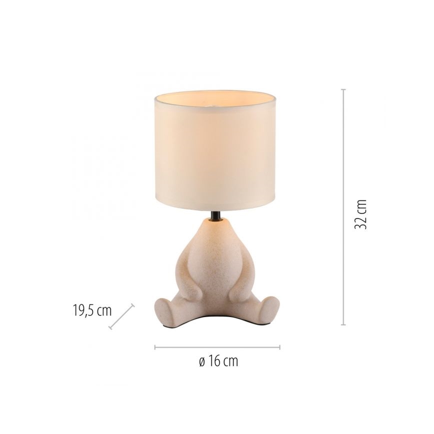 JUST LIGHT. 14190-39 - Настолна лампа TED 1xE27/25W/230V бежова