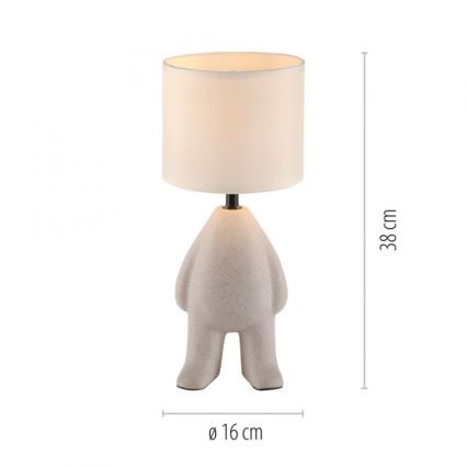 JUST LIGHT. 14191-39 - Бежова настолна лампа TED 1xE27/25W/230V