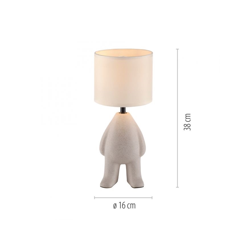 JUST LIGHT. 14191-39 - Бежова настолна лампа TED 1xE27/25W/230V