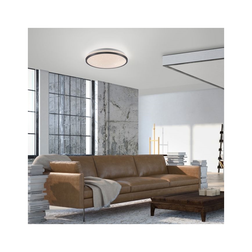 JUST LIGHT. 14293-18 - LED Димируем плафон KYLE LED/10W/230V Ø 28 см черен