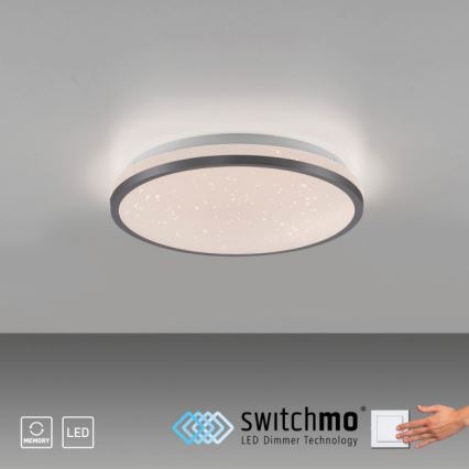 JUST LIGHT. 14293-18 - LED Димируем плафон KYLE LED/10W/230V Ø 28 см черен