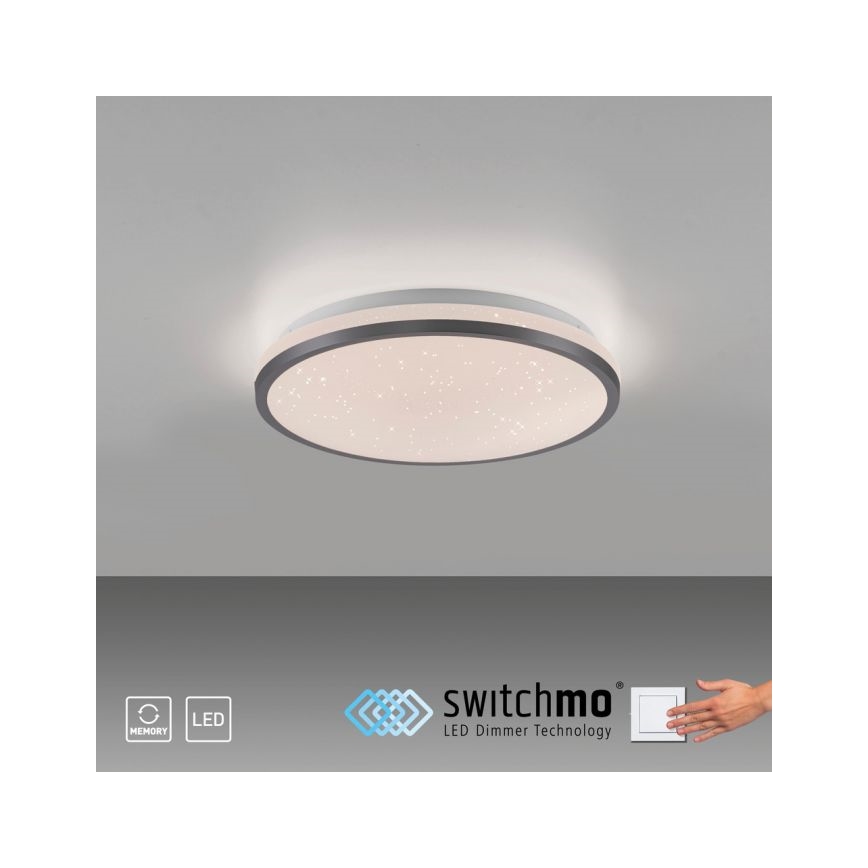 JUST LIGHT. 14293-18 - LED Димируем плафон KYLE LED/10W/230V Ø 28 см черен