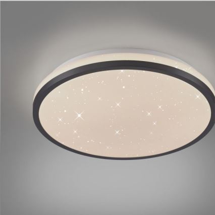 JUST LIGHT. 14293-18 - LED Димируем плафон KYLE LED/10W/230V Ø 28 см черен