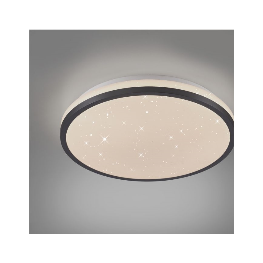 JUST LIGHT. 14293-18 - LED Димируем плафон KYLE LED/10W/230V Ø 28 см черен