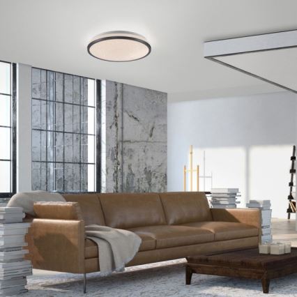 JUST LIGHT. 14293-18 - LED Димируем плафон KYLE LED/10W/230V Ø 28 см черен