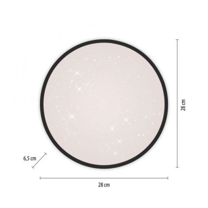 JUST LIGHT. 14293-18 - LED Димируем плафон KYLE LED/10W/230V Ø 28 см черен