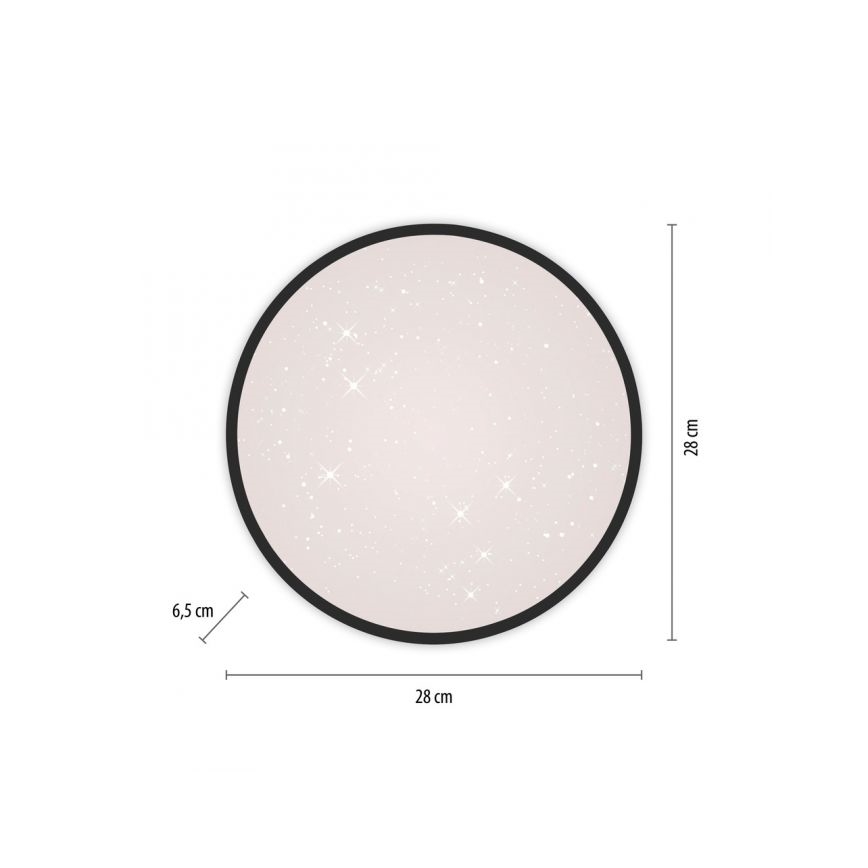 JUST LIGHT. 14293-18 - LED Димируем плафон KYLE LED/10W/230V Ø 28 см черен
